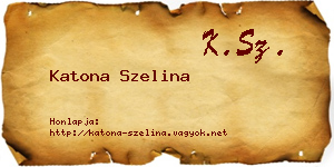 Katona Szelina névjegykártya